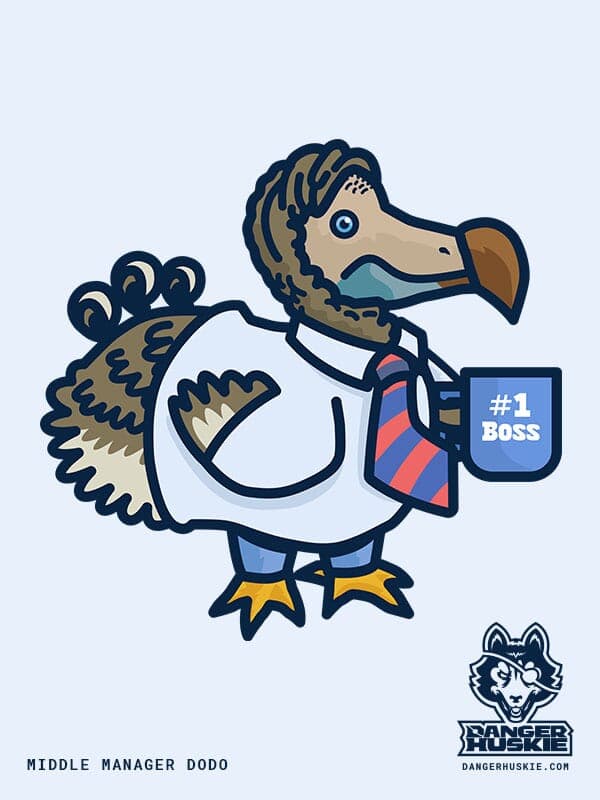 Middle Manager Dodo | Nick Volkert An unsuspecting Dodo bird doesn't realize the fate of his species as he works as a middle manager at a corporation.